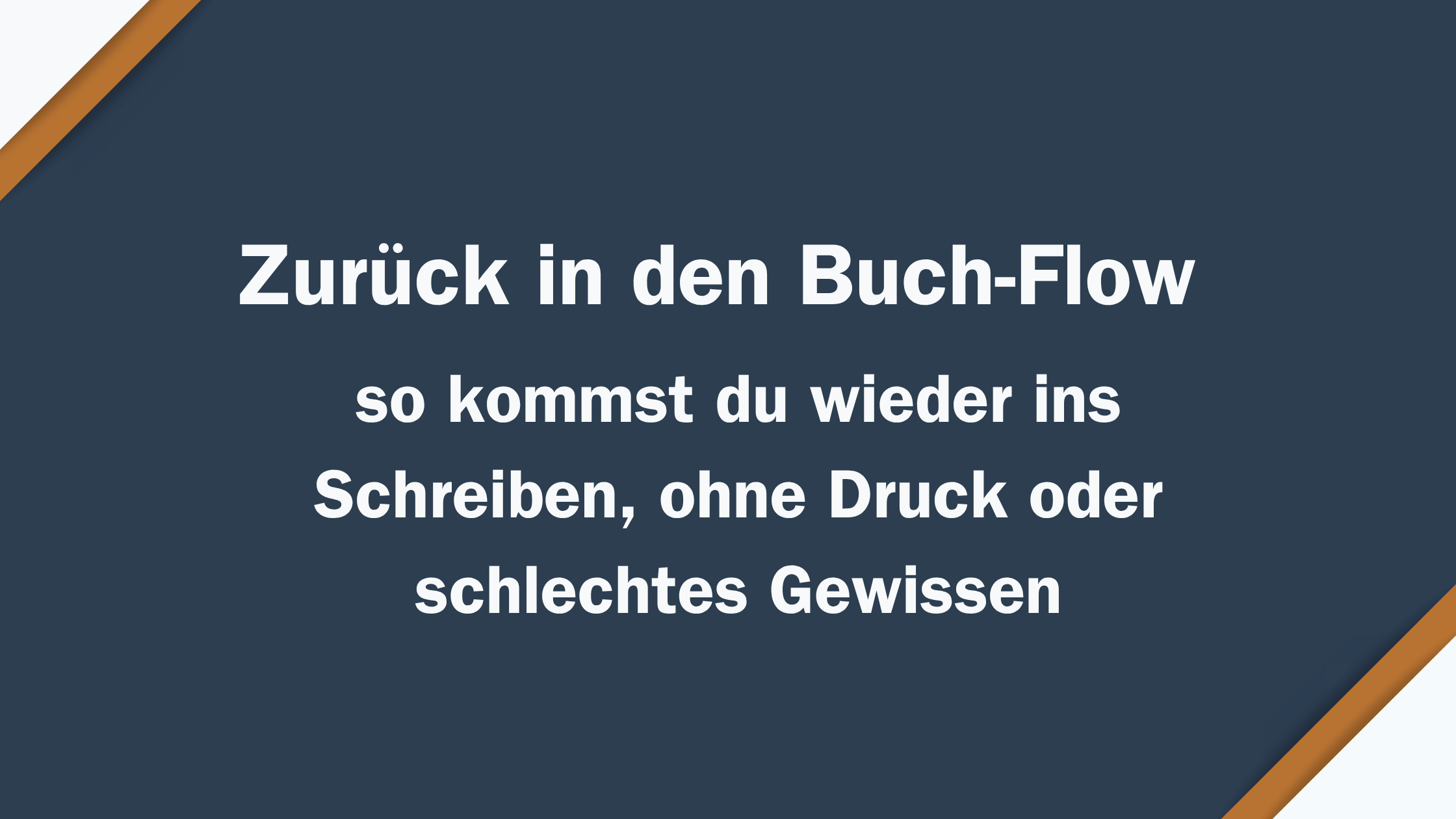 Buch Flow Zurück in den Buch Flow